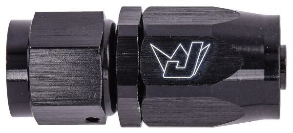 AN Straight Max Flow Swivel Hose End [-6 AN Female to -6 AN Hose, Black]